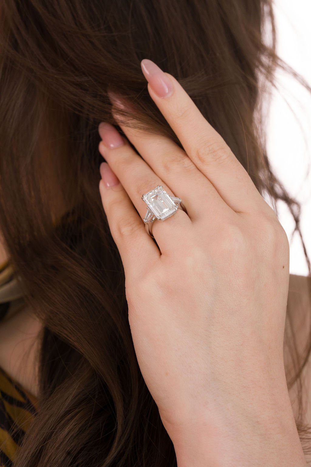 Stellar Gems lab-grown emerald-cut diamond ring collection banner