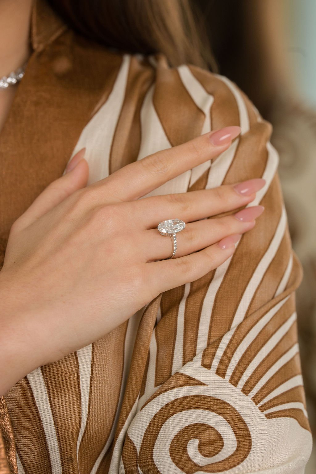 Stellar Gems lab-grown oval diamond hidden halo ring collection banner