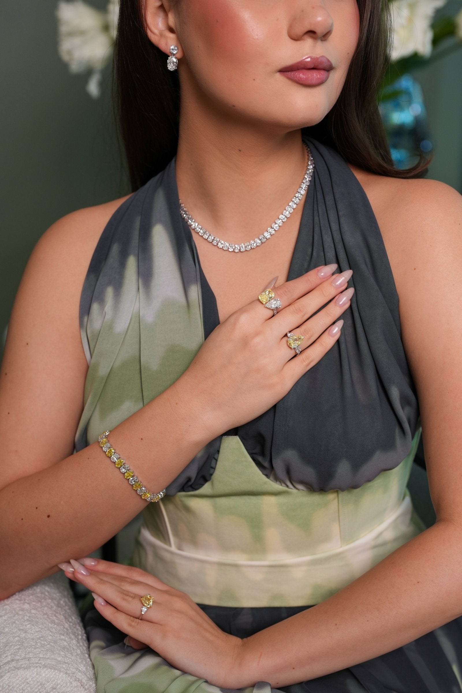 Stellar Gems lab-grown diamond tennis necklace collection banner
