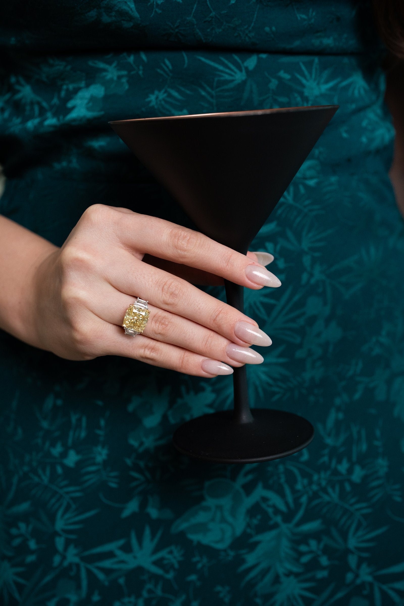 Stellar Gems lab-grown yellow diamond three-stone ring collection banner