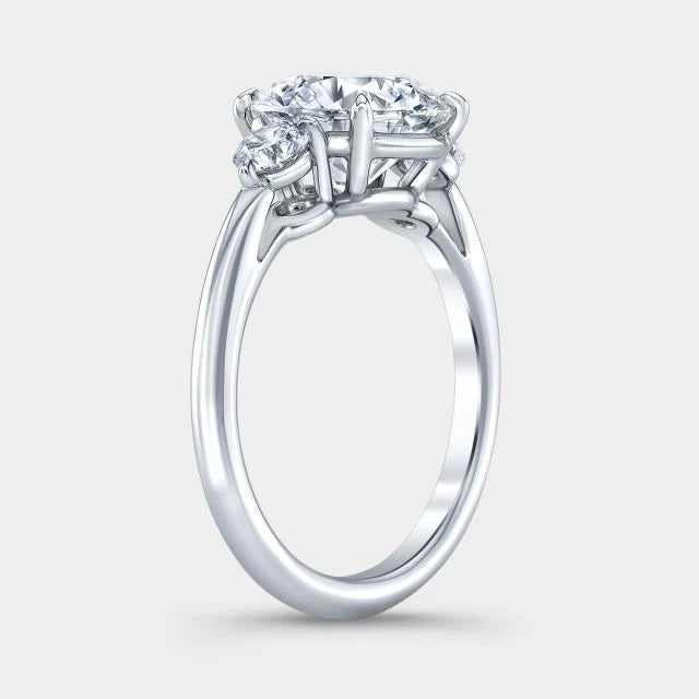 Round Trilogy Ring, Lab-Grown Diamond in 18K Gold