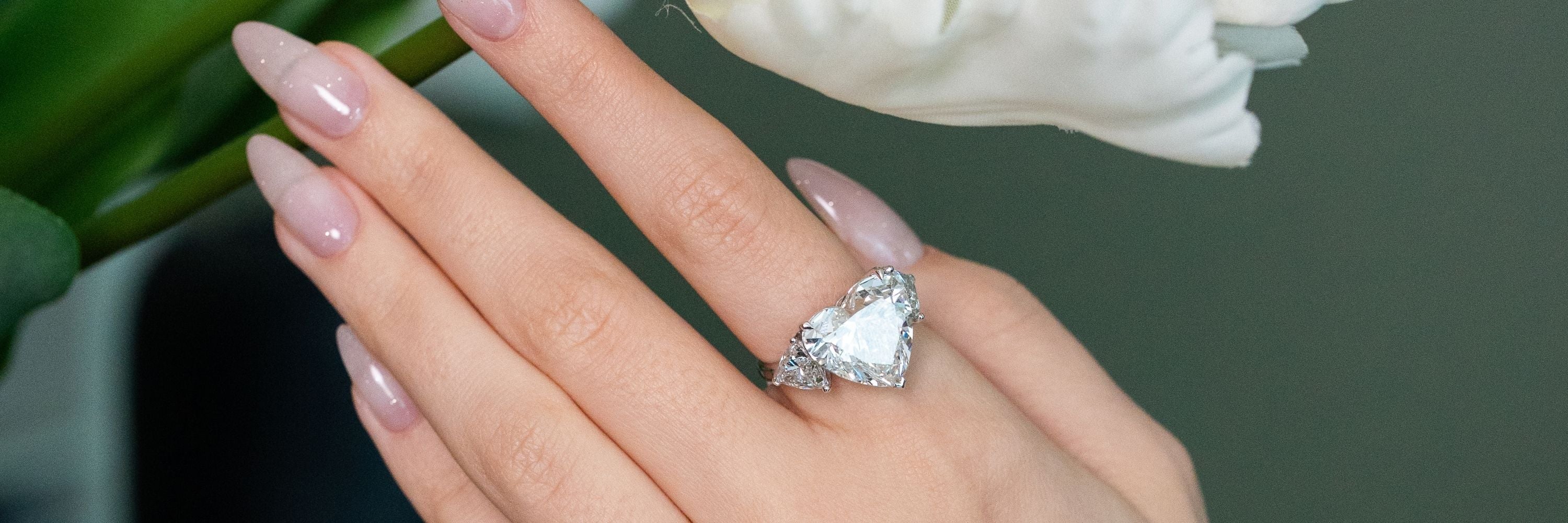 Stellar Gems lab-grown heart-shaped diamond ring collection banner