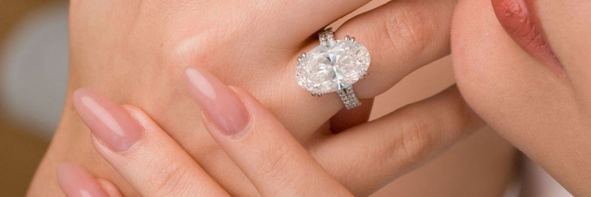 Stellar Gems lab-grown oval diamond ring collection banner