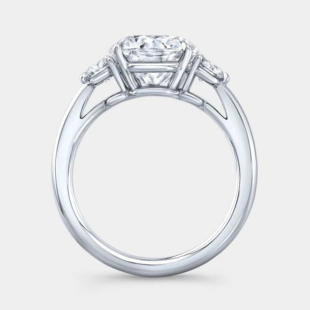 Round Trilogy Ring, Lab-Grown Diamond in 18K Gold