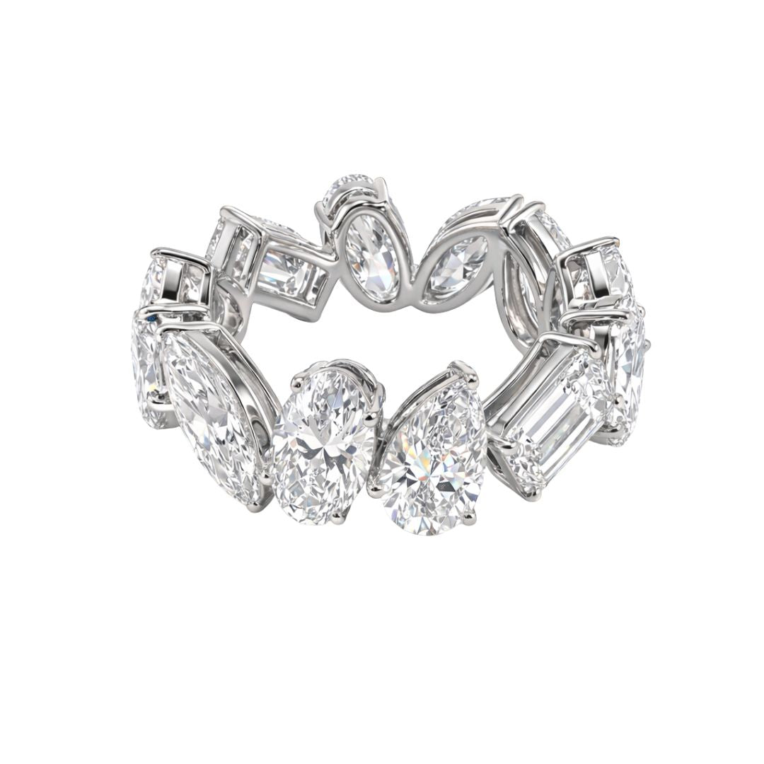 Mix-Shape Eternity Band in 18K white gold, lab-grown diamond