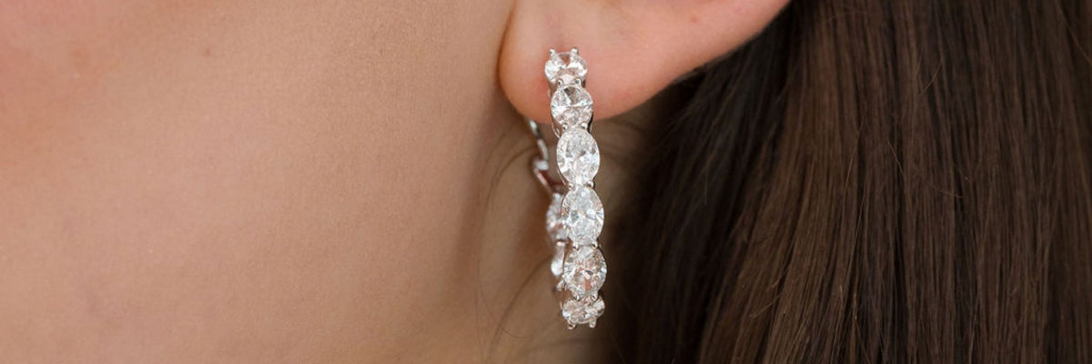 Stellar Gems lab-grown diamond hoop earring collection banner