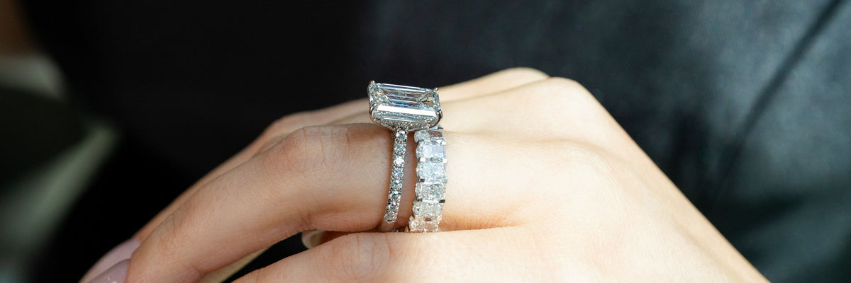 Stellar Gems lab-grown diamond eternity band and ring collection banner