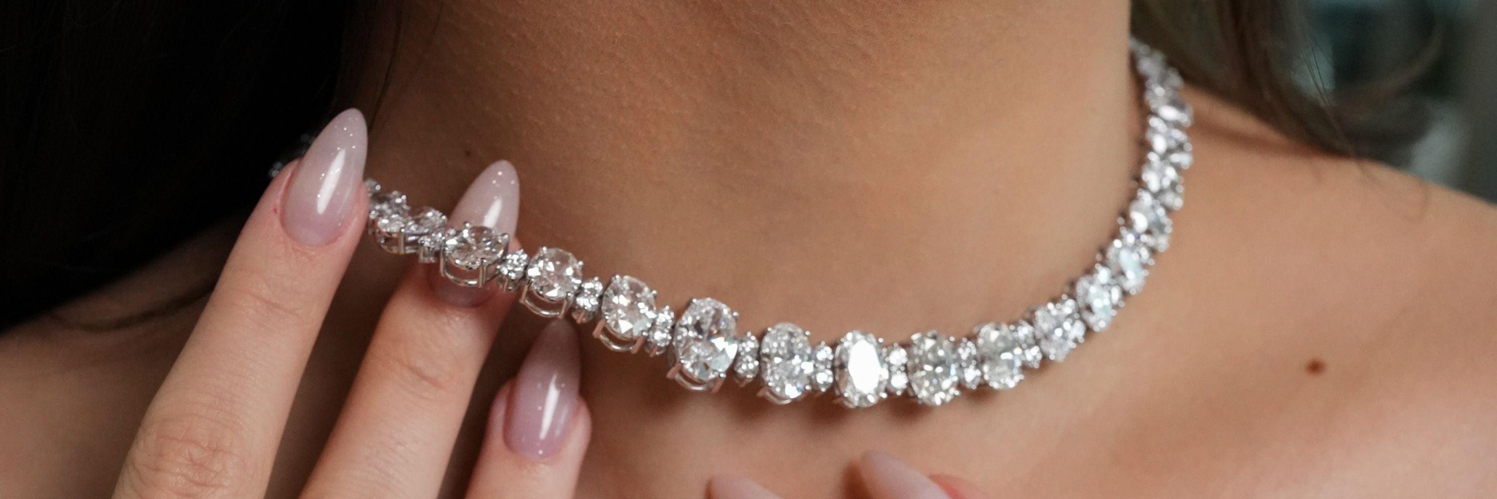 Stellar Gems lab-grown diamond tennis necklace collection banner