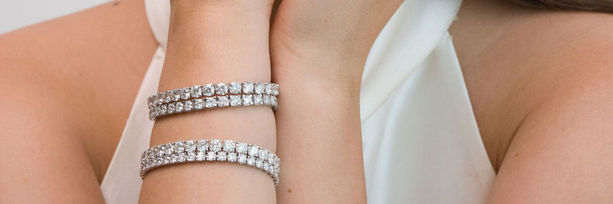 Stellar Gems lab-grown diamond tennis bracelet collection banner